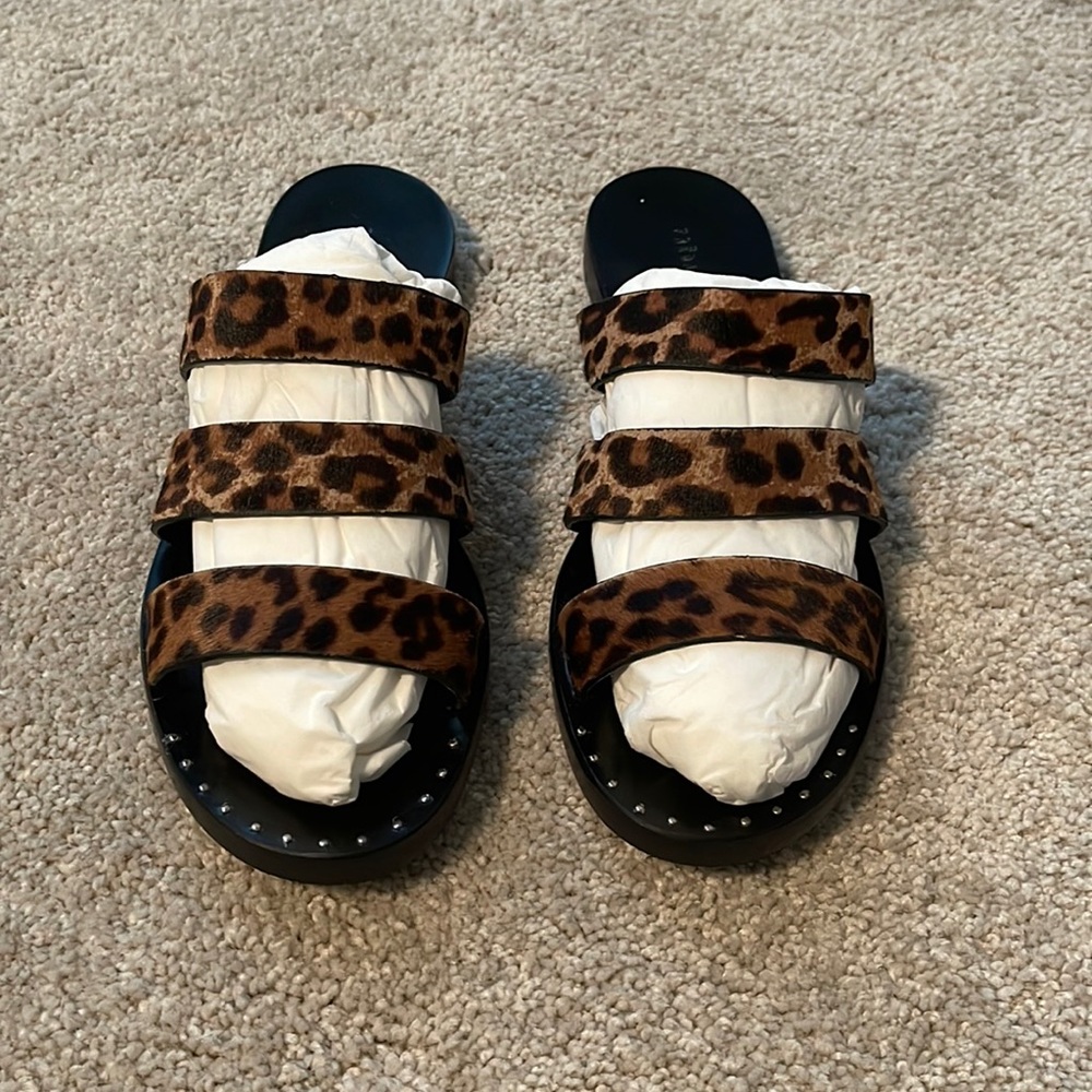 Freda Salvador, Leaopard Calf Hair Slides